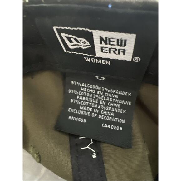 New Era Angels Camo Baseball Hat Womens Green Adjustable Casual - Picture 2 of 10